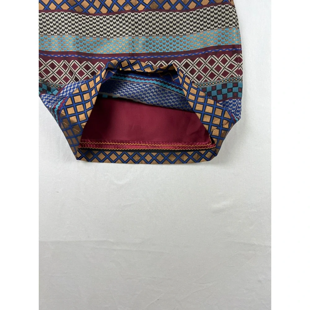 Maeve Anthropologie Skirt Women 0 Multicolor Geometric Jacquard Mini Button Side